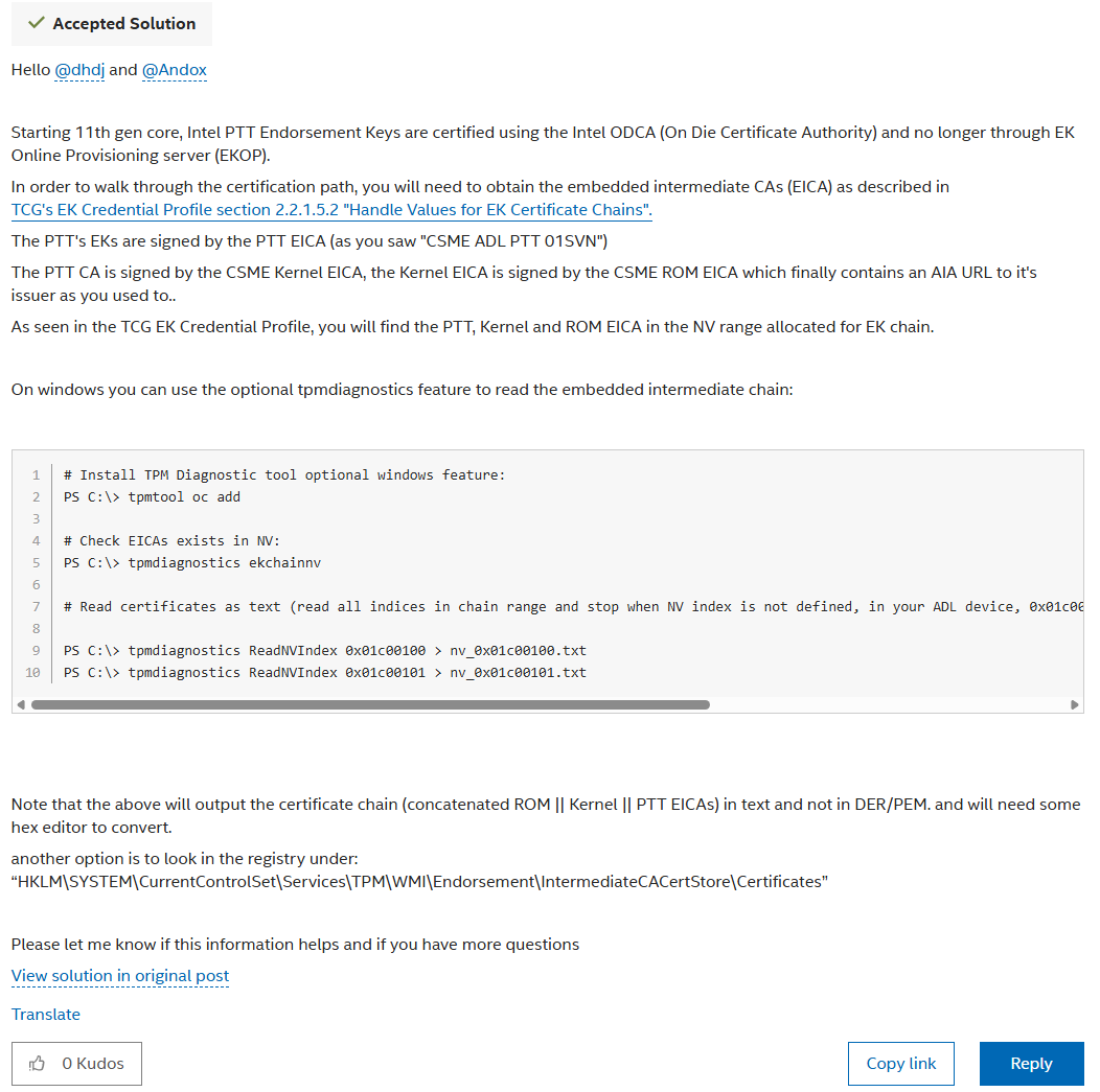 Intel Forum
